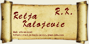 Relja Kalojević vizit kartica